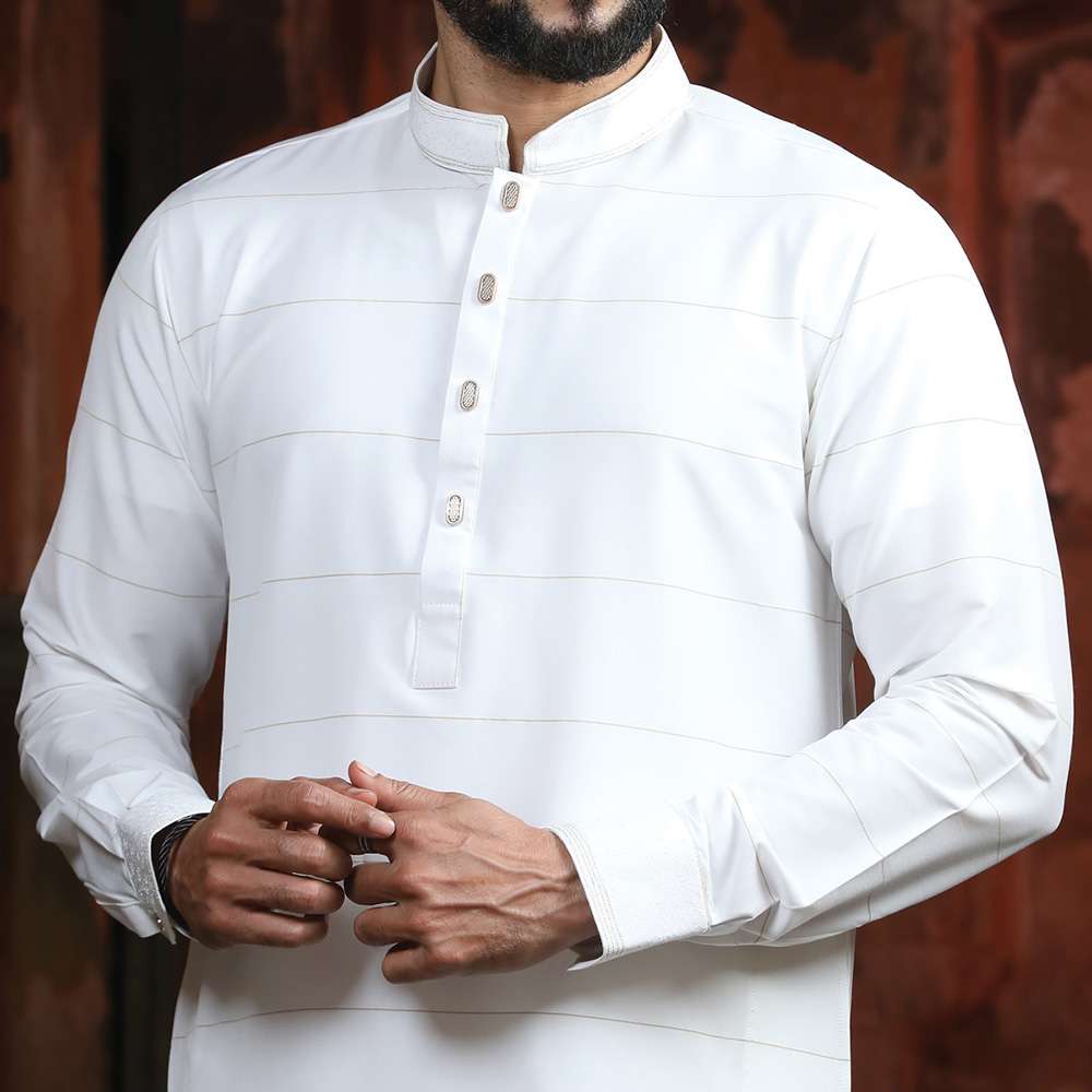 Premium Cotton Panjabi – White