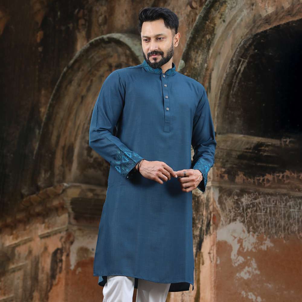 Premium Panjabi – Sea Blue