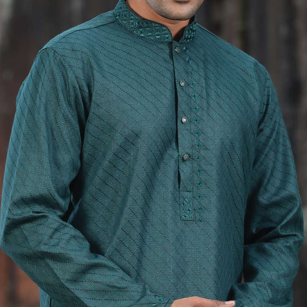 Premium Panjabi – Bottle Green