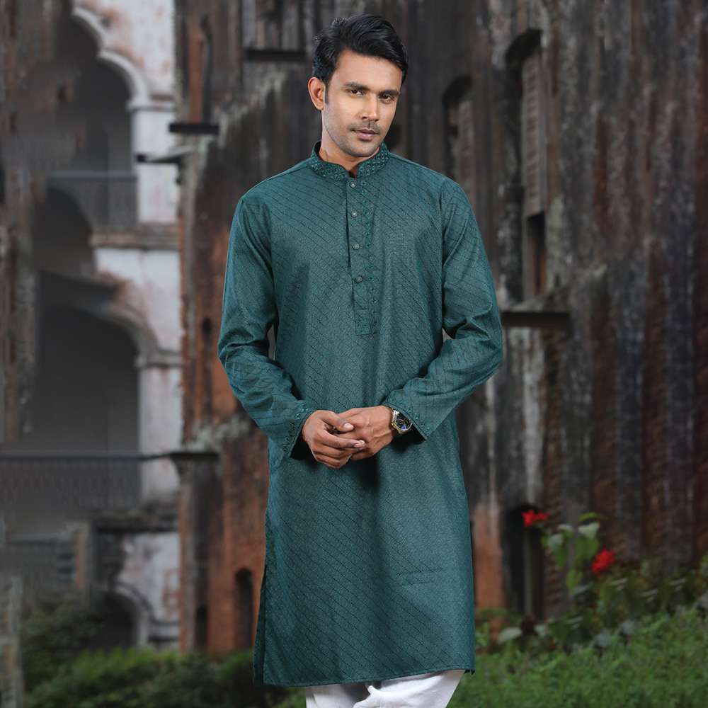 Premium Panjabi – Bottle Green