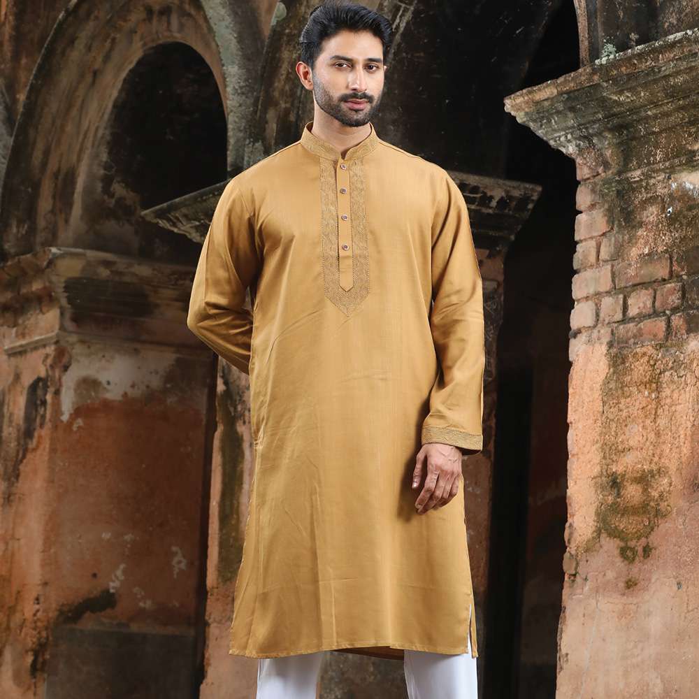 Premium Panjabi – Mustard