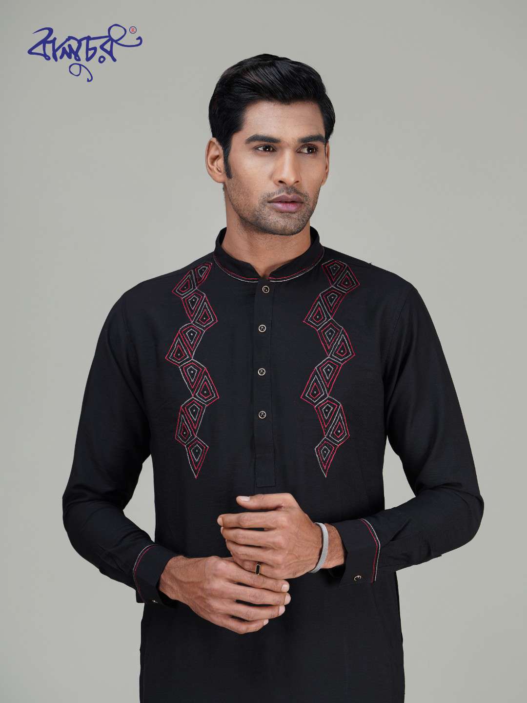 Slate Simplicity Cotton Panjabi