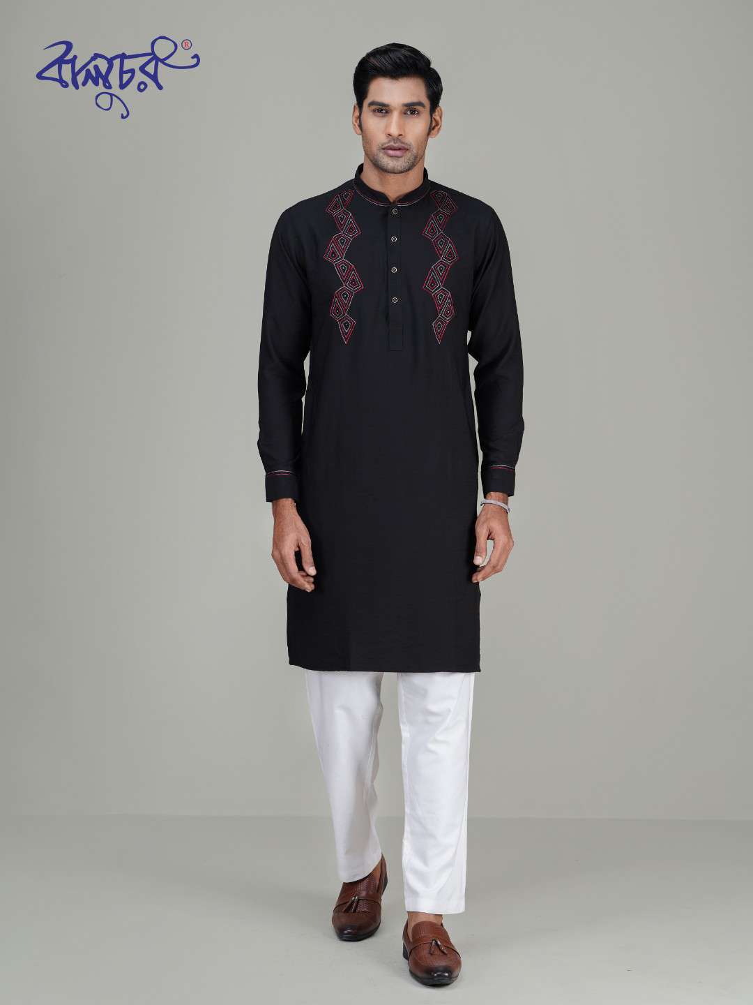 Slate Simplicity Cotton Panjabi