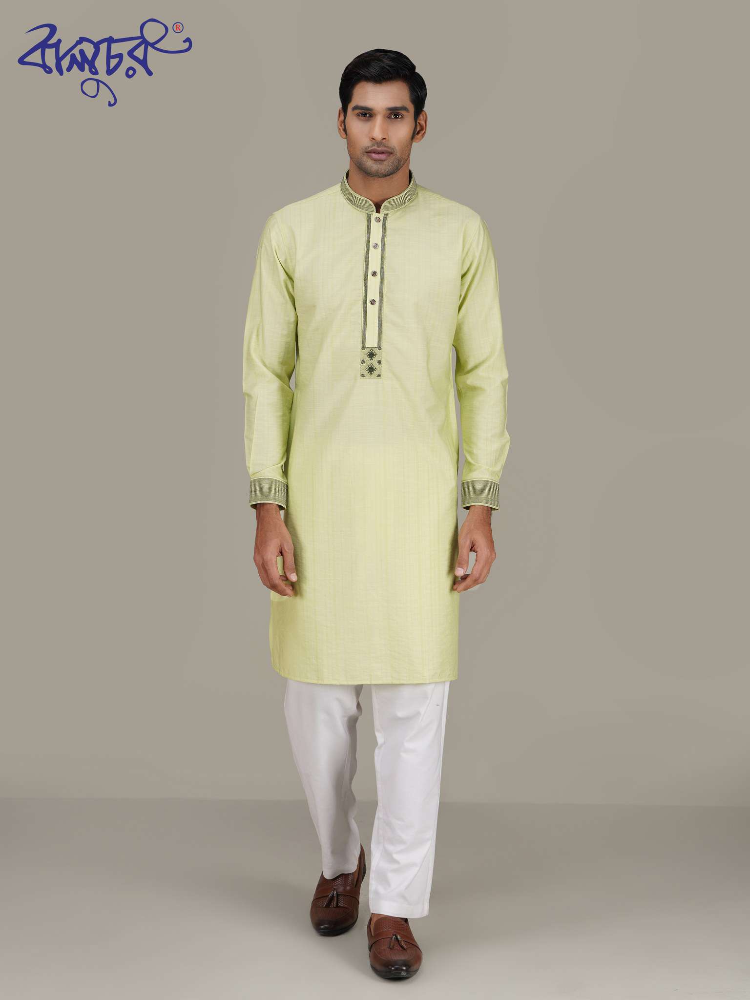 Men's Premium Pistachio Green Panjabi