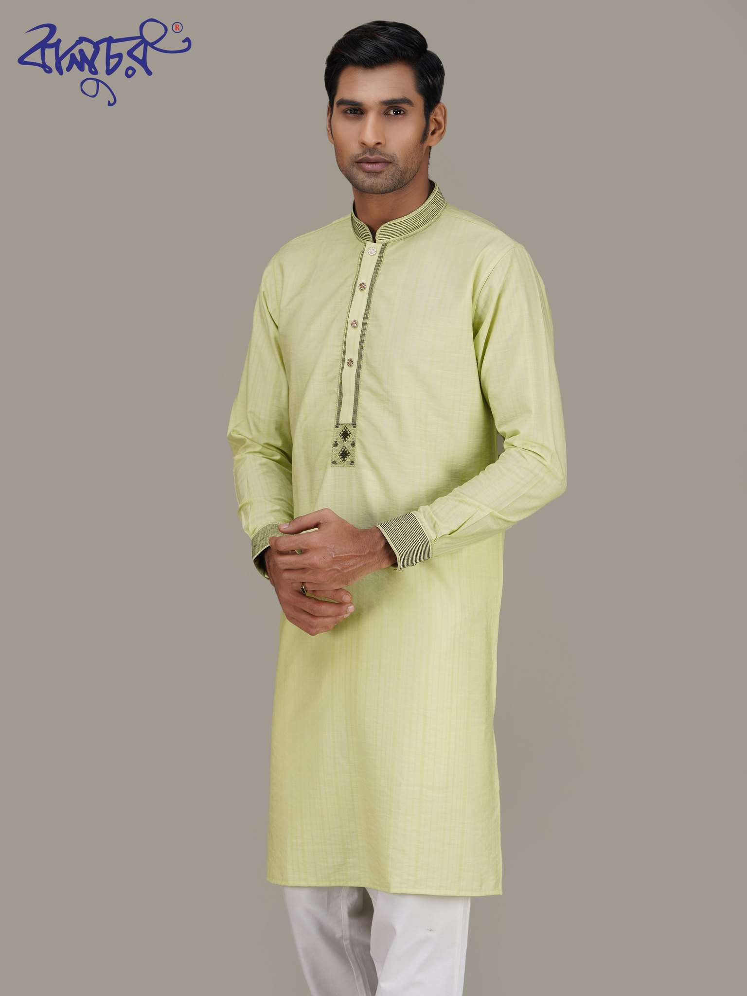 Men's Premium Pistachio Green Panjabi