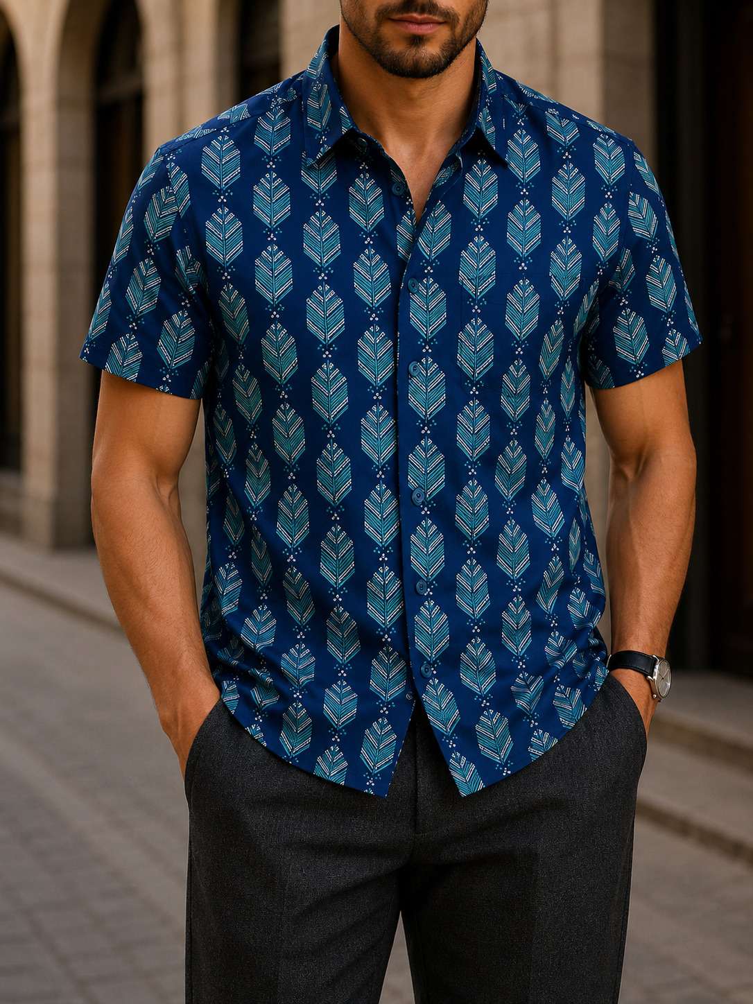 Popular Short Sleeve Shirt V44