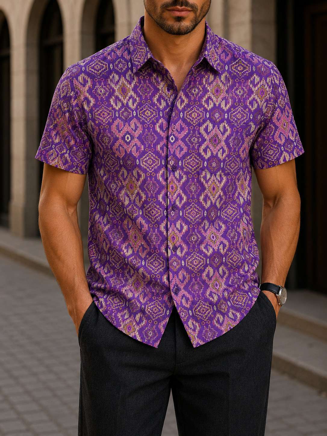 Popular Short Sleeve Shirt V34