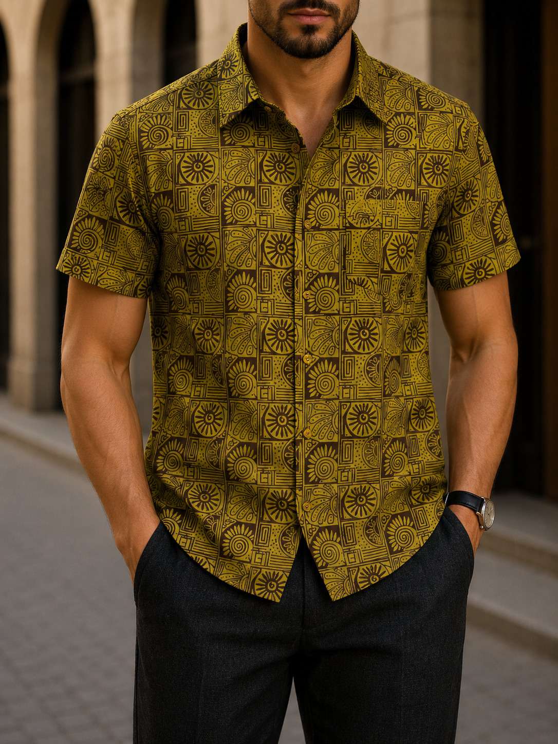Popular Short Sleeve Shirt V32