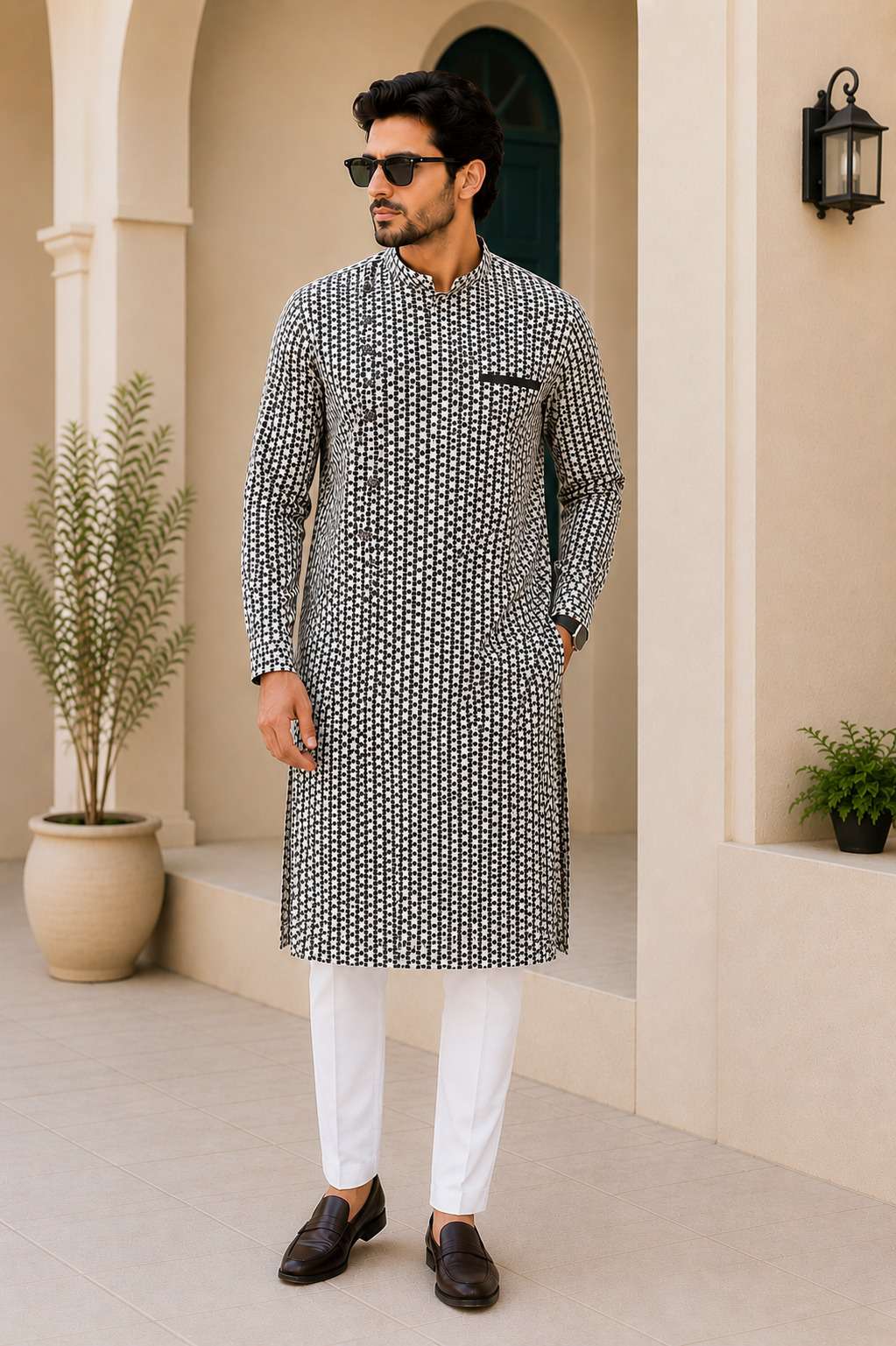 Men's Premium Salmon Pink Panjabi V2