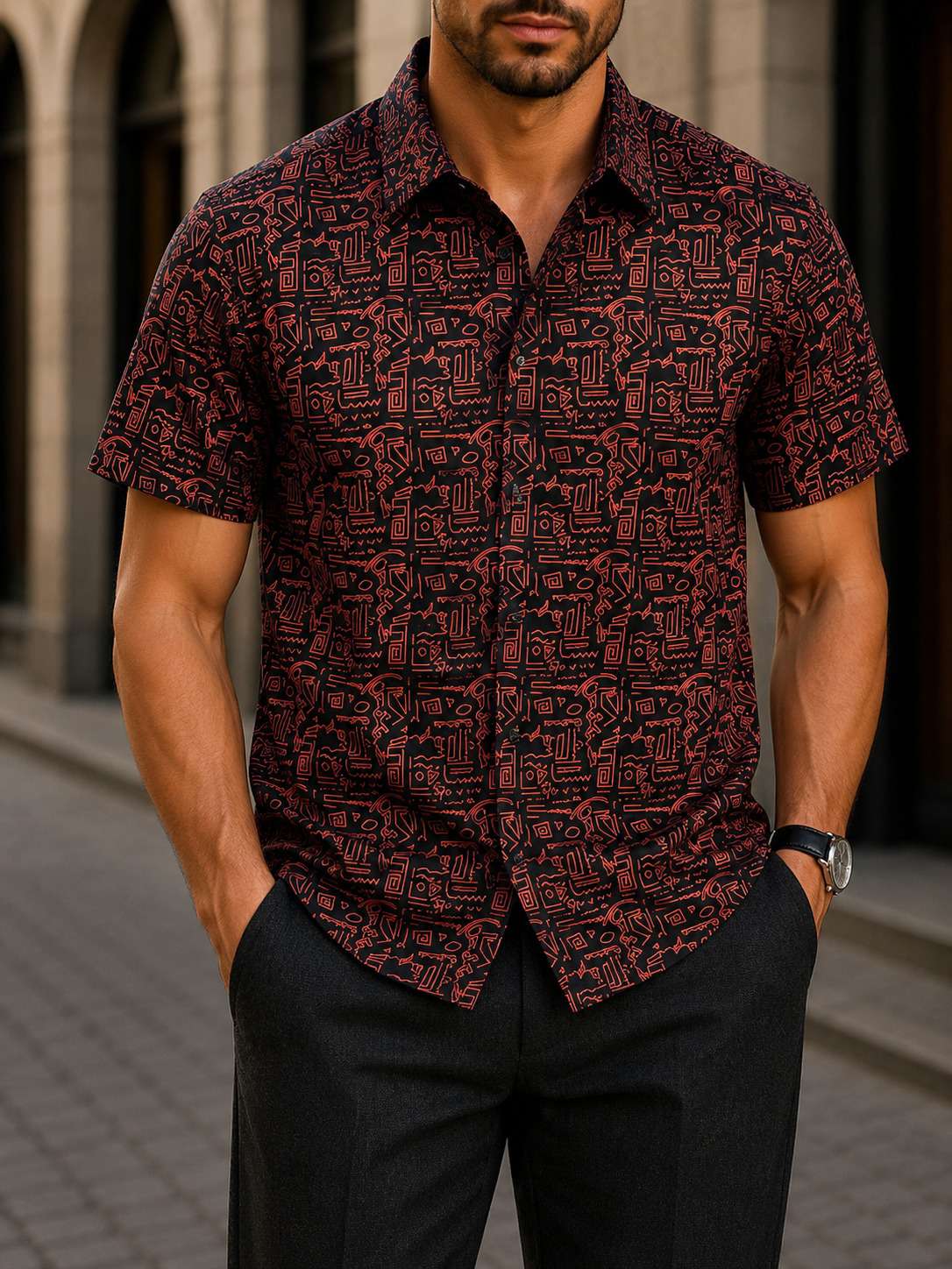 Popular Short Sleeve Shirt V35