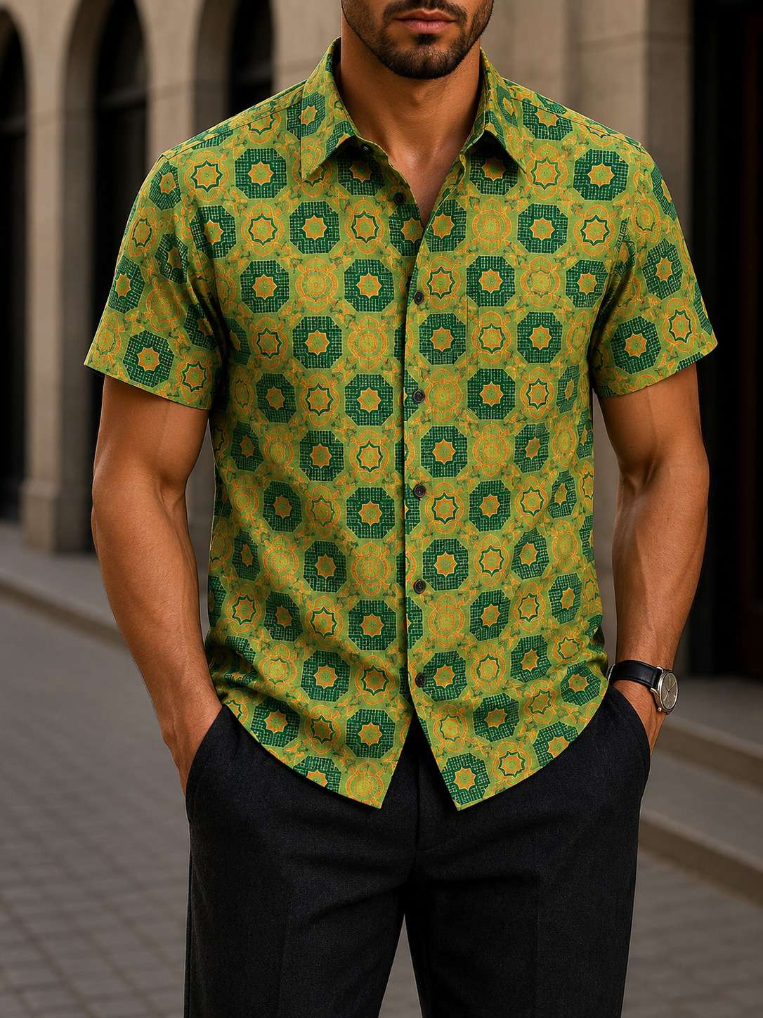 Popular Short Sleeve Shirt V36