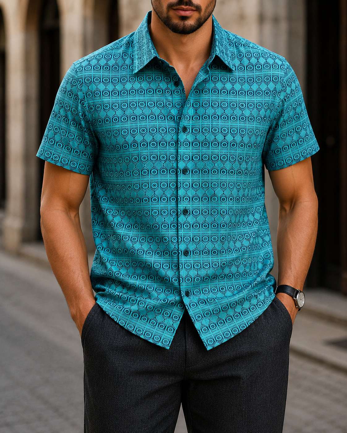 Popular Short Sleeve Shirt V41