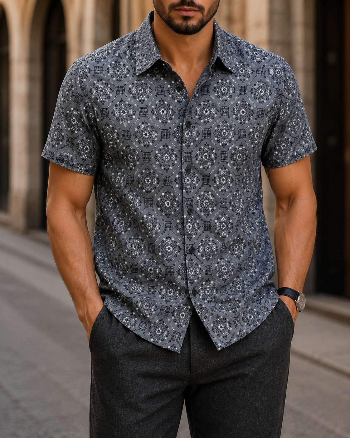 Popular Short Sleeve Shirt V40