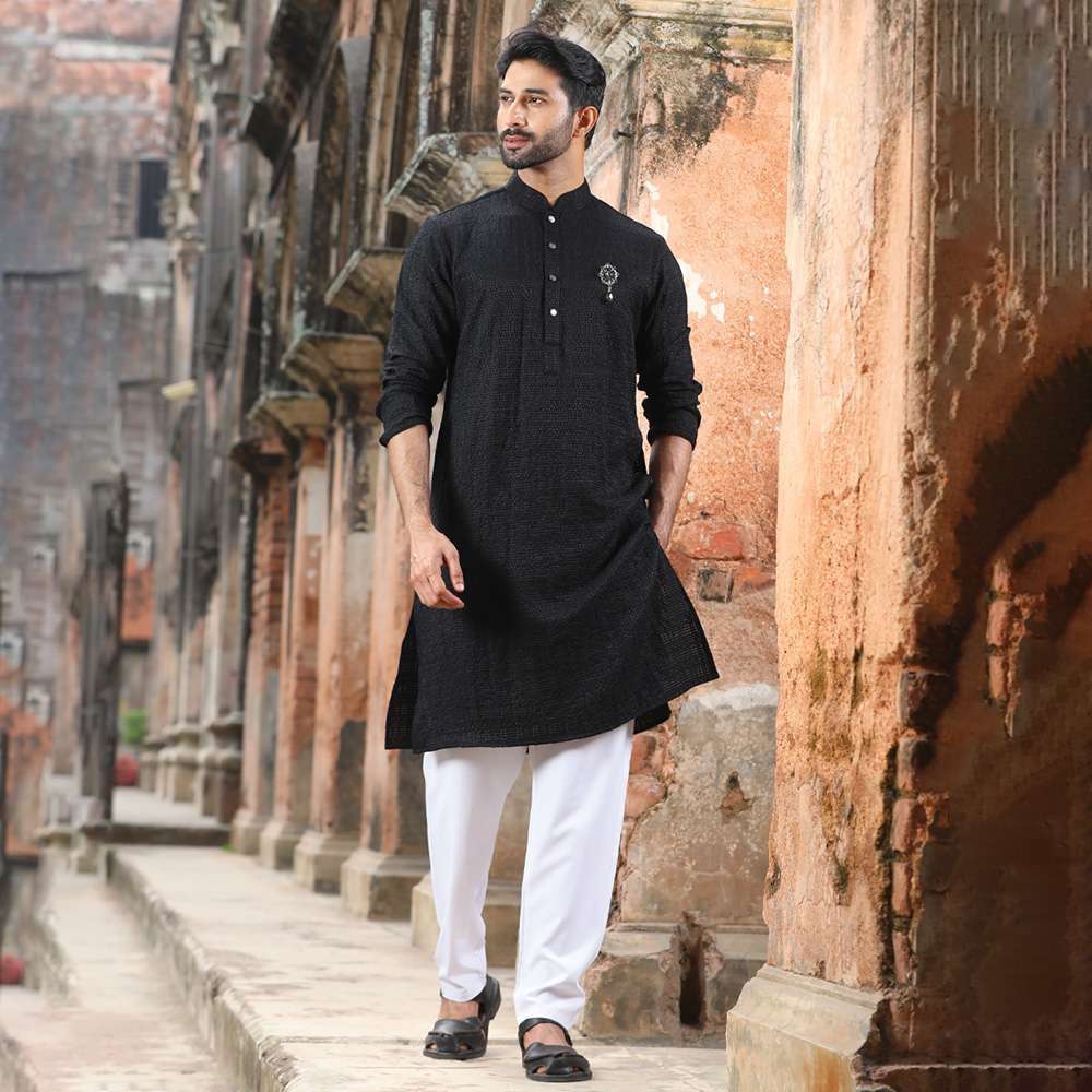 Premium luxury Panjabi – Black